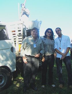 Superintendente de Arquitetura, Engenharia e Patrimônio, Mario Ronconi, e os representantes da Ampla, Dayse Scotelaro e Bernardo Enne