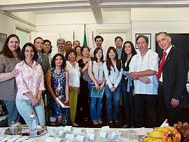 Professores e alunos recebidos para café da manhã na Reitoria