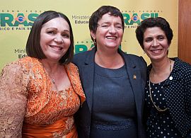 Reitoras empossadas hoje em Brasília, Maria  Berenice Tourinho, Roselane Neckel e Maria José de Sena